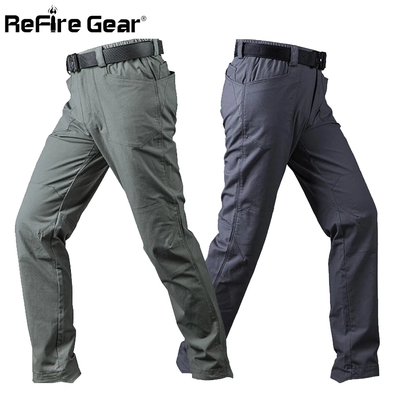 

ReFire Gear Spring Autumn Quick Dry Tactical Cargo Pants Straight Combat Military Pants Loose and breathable Elasticity pants
