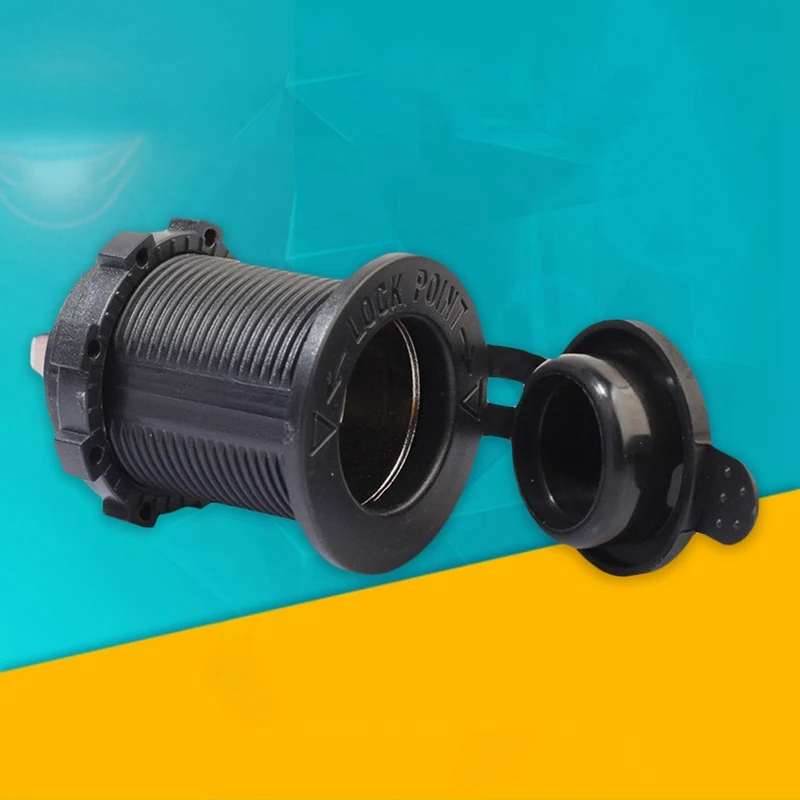 Cigarette Lighter Socket 12V Waterproof Car Boat Motorcycle Cigarette Lighter Sockets Power Plug Outlet