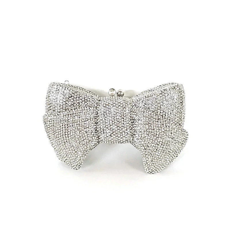 Classical women accessories diamonds luxury clutches bow knot crystal purses Bridal wedding party Popsicle purses 