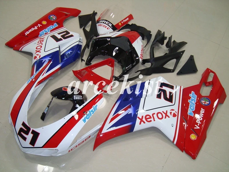 

Injection Mold New ABS Motorcycle Fairings Kit Fit for DUCATI 848 evo 1098 1198 1098 S 2007 -- 2011 Bodywork Set Cool 21