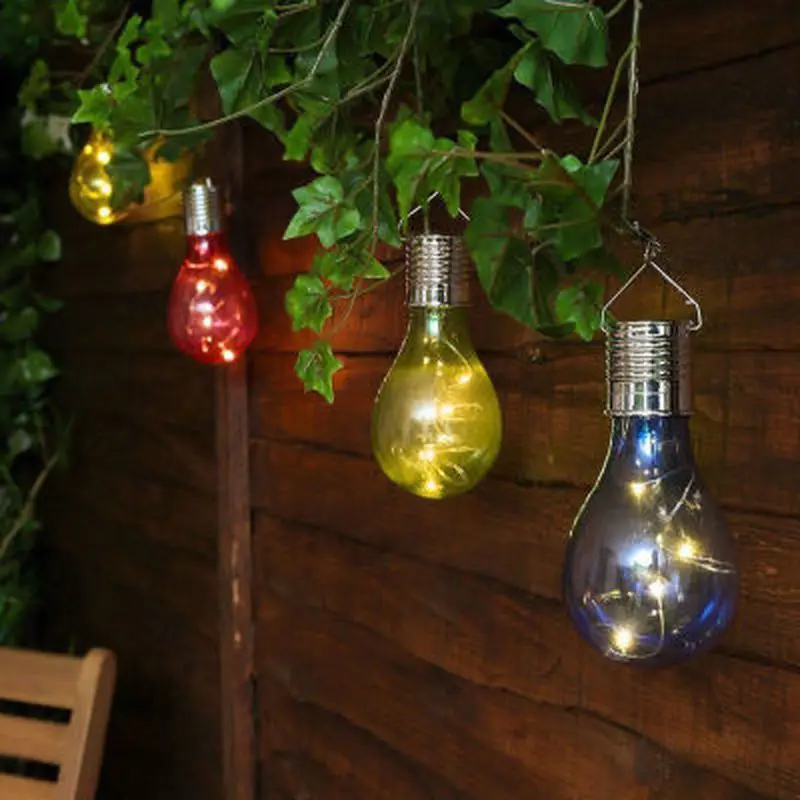 

Energy-saving colorful waterproof solar suspension bulb suitable for outdoor courtyard garden fence balcony decorative lighting