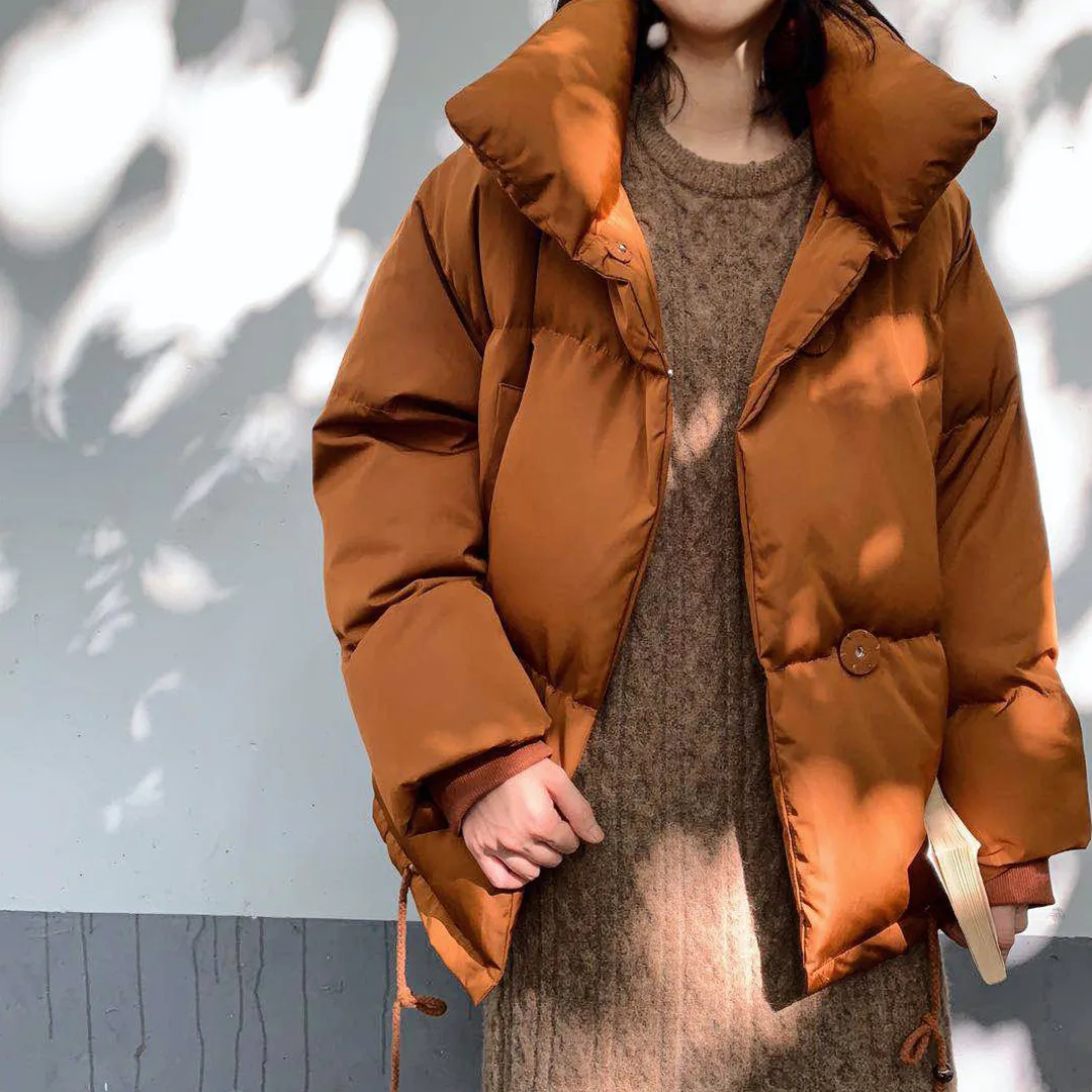 Korobov/ осенне-зимняя женская куртка, модное женское пальто, стоячий пуховик, женские парки, теплая Повседневная женская верхняя одежда 79032