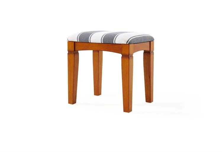

American simple princess makeup stool garden bedroom net red dressing table solid wood furniture