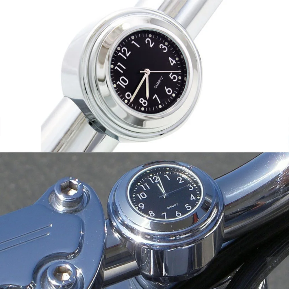 

Waterproof Universal Motorcycle Handlebar Loading Clock Motorcycle Accessories 22-25mm Mount Thermometer Clock Watch