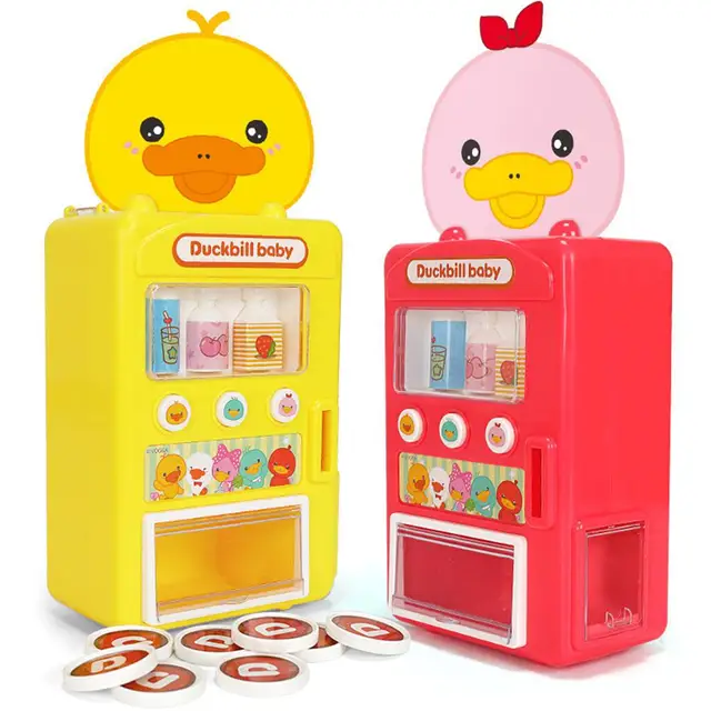  US $17.49  Kuulee Children Simulate Beverage Vending Machine Play-House Cute Cartoon Educational Toy for Kids