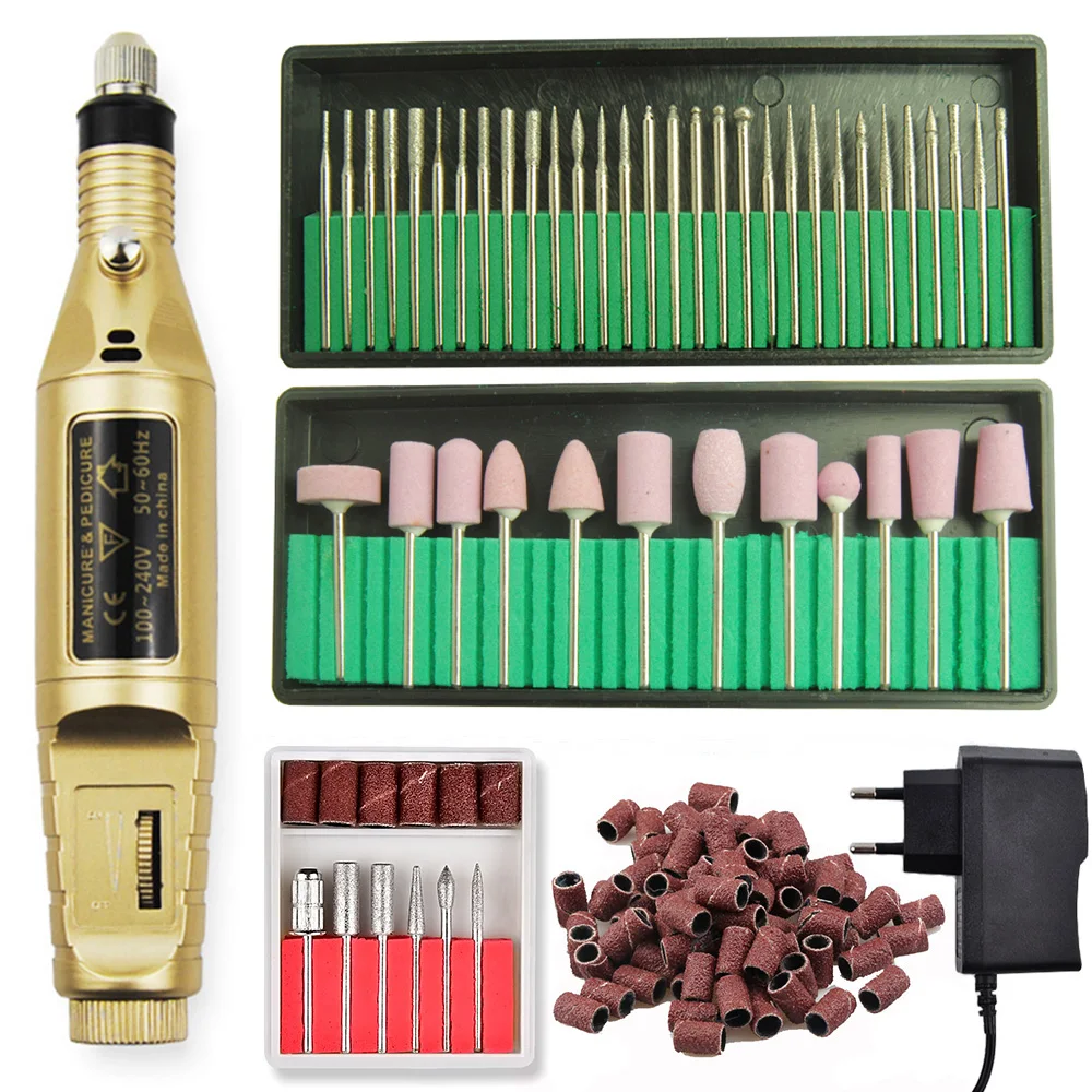 

Professional Manicure Machine Electric Nail Drill Bits Set Mill Cutter Nail Art Sanding File Gel Polish Remover Ceramic Cutter