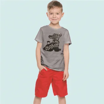 

Fashion Children's girls clothes cotton o-neck Kids Boys Baby Cartoon Animal Lion Short Sleeve Tshirt Tops Tee Free shipping H5