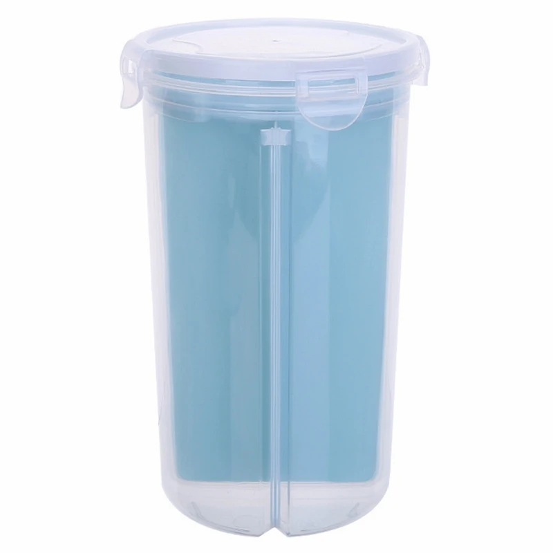large blue Hoomall 4L диспенсер для зерновых, контейнеры для хранения зерновых, квадратные пластиковые емкости для хранения, Кухонный Контейнер для сохранения пищи - Цвет: large blue
