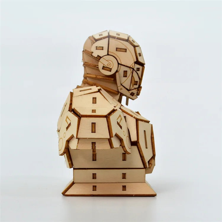 Лазерная резка DIY Marvel Мстители Железный человек игрушки 3D деревянная головоломка игрушка сборка модель деревянные наборы для ремесла украшения стола для детей