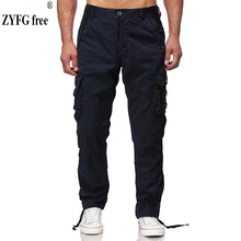 Большие размеры для 40# мужские зимние повседневные брюки-карго комбинезоны мужские однотонные уличные свободные дизайнерские брюки модные длинные брюки