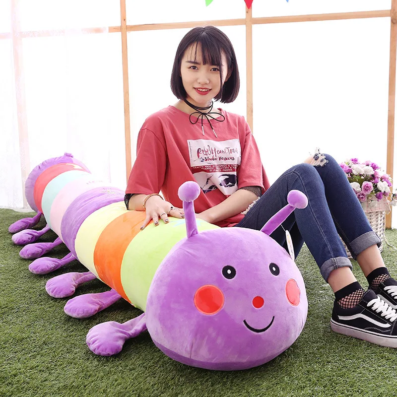 

Micro for New Style Cartoon Couples Colorful Caterpillar Pillow Plush Toy Doll Children Doll