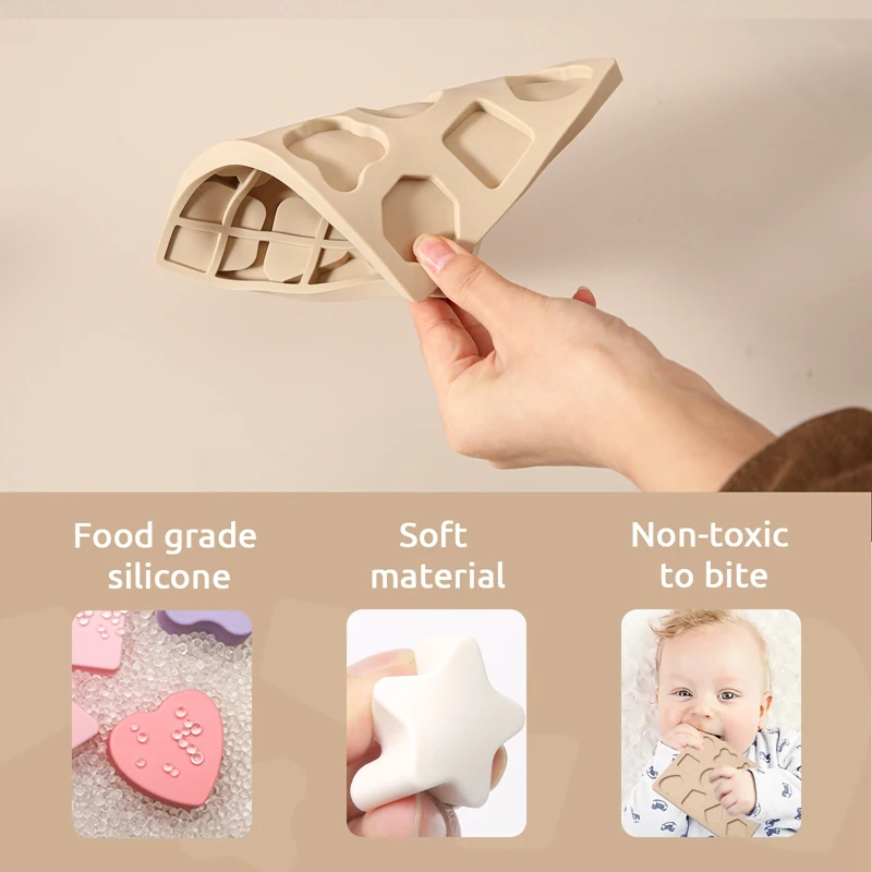New 1Set Baby Silicone Montessori Toys Geomet Jigsaw Puzzle Nested Stacking Toys BPA Free Preschool Educational Games Kids Gifts