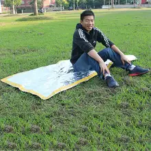 Аварийный спальный мешок для взрослых, тип конверта, многоразовая термальная переносная Подушка, аксессуары для кемпинга