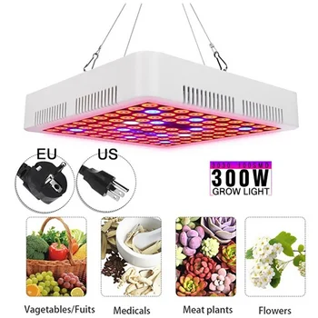 

300W LED Grow Light Plant Grow Light Full Spectrum UV IR Plant Lamp for Greenhouse Hydroponics Vegetable Flowering Plant Lamp