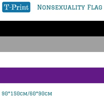 

10PCS Flag Asexuality Nonsexuality Flag 3X5ft Polyester Banner Flying 150*90cm 60*90cm LGBT Flags