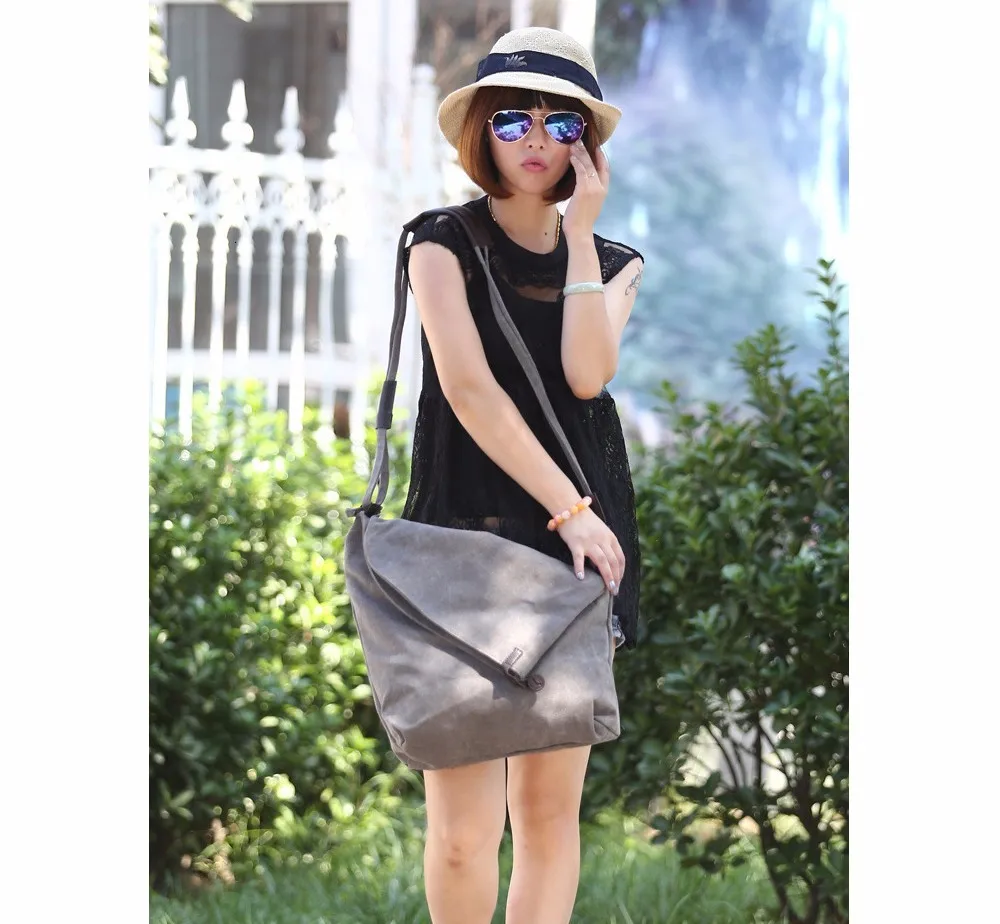 Vintage Canvas Shoulder Bag European And American Style Casual Unisex Handbag Men Women Retro Large Capacity Messenger Bags TTOU (2)