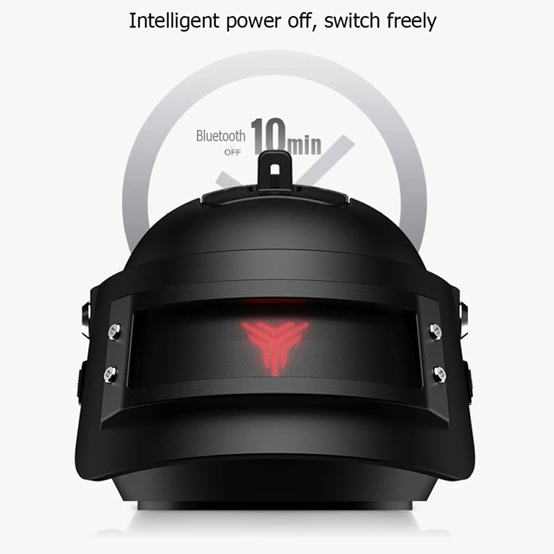 Беспроводной Bluetooth динамик подарок на день рождения трехуровневый шлем 98K маленький стальной сабвуфер металлический аудио динамик
