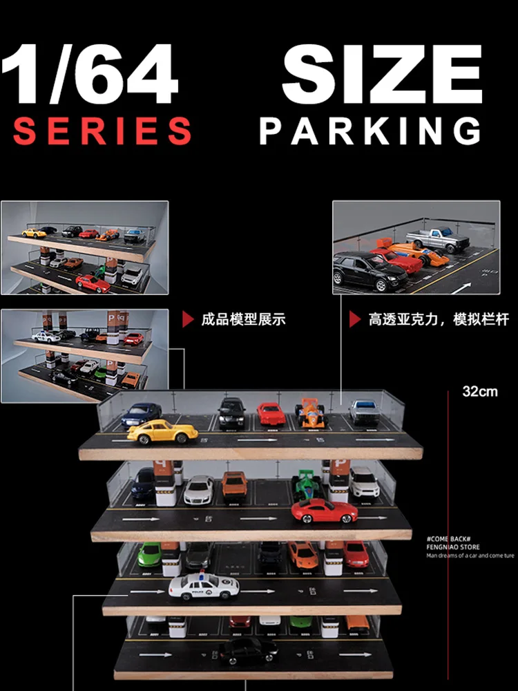 164 Simulation Car Outdoor Parking Lot Model Scene Garage Collection