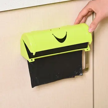 

Simle Shape Garbage Bag Storage Box Wall Mounted lastic Trash Bags Storage Container Kitchen Bathroom Organizer New