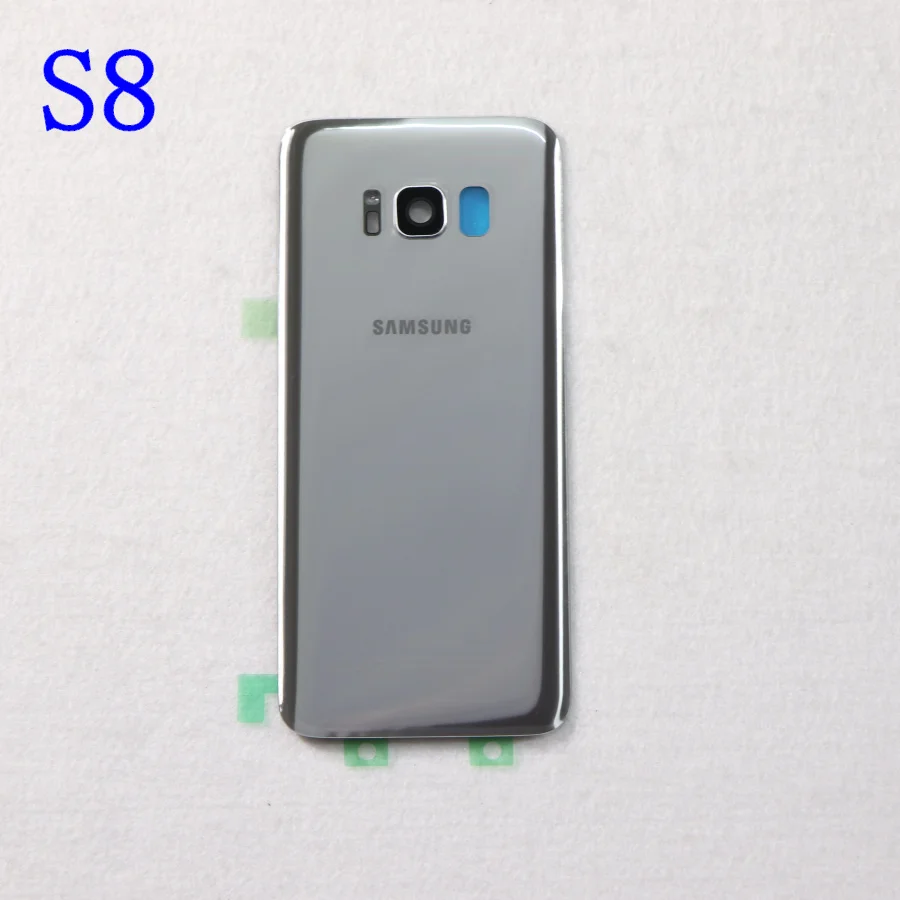 Samsung задняя Батарея Крышка для samsung Galaxy S8 G950 SM-G950F G950FD S8 плюс S8+ G955 SM-G955F G955FD сзади Стекло чехол - Цвет: S8 Silver