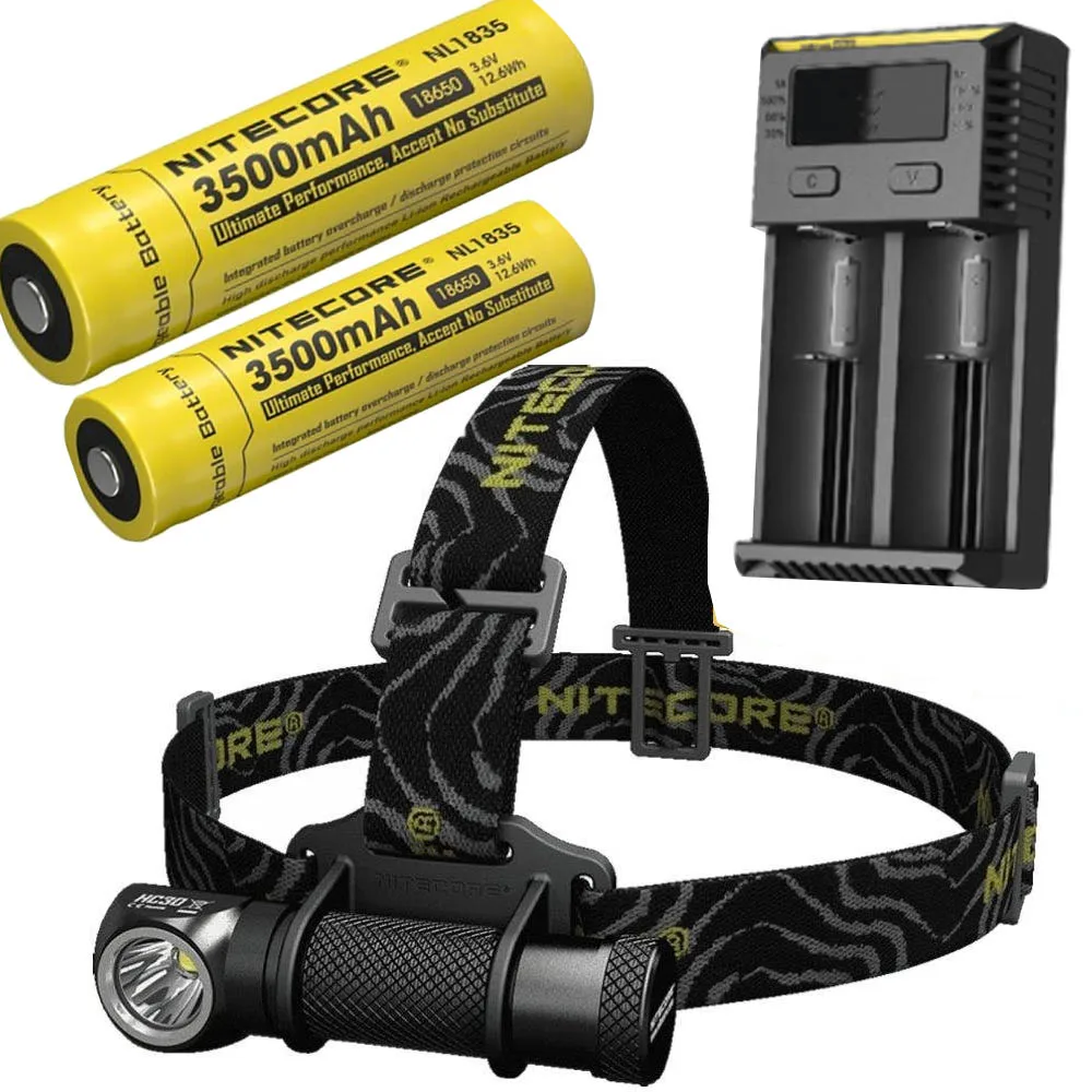 HC30 2X NL1835 I2 NITECORE HC30 HC30W налобный фонарь CREE XM-L2 U2 1000 люмен Водонепроницаемый фонарь с 18650 перезаряжаемой батареей - Испускаемый цвет: HC30 2X NL1835 I2