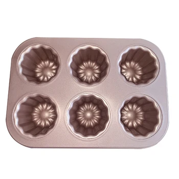 

6 Holes Cookie Mold Muffin Tray Cupcake Mold Muffin Pan Carbon Steel Baking Pan Non Stick Bakeware Cupcake Pan