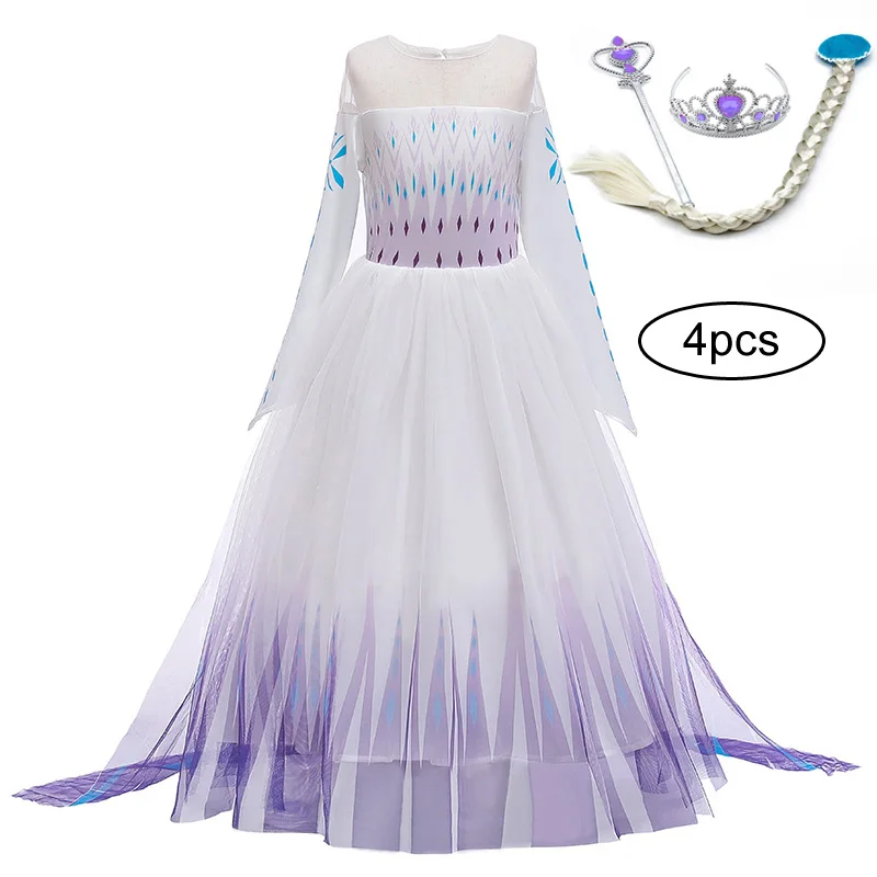 Christmas Girls Dress For Wedding Party Kids Dresses Girl Halloween Carnival Costume Cosplay Elsa 2 Princess | Детская одежда и
