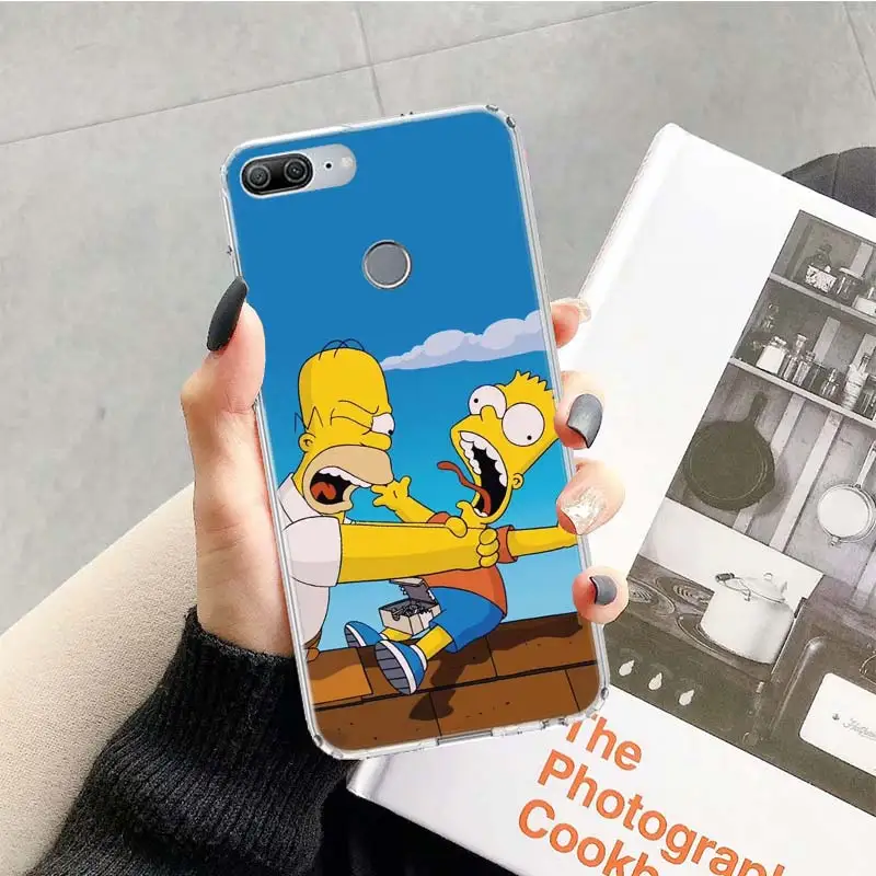 Мультифильм «Симпсоны чехол для huawei Honor 9 10 20 Lite рro 9X 8X 8A 8C фотоаппаратов моментальной печати 7S 7A 7C Y5 Y6 Y7 Y9 мягкий чехол для мобильного телефона чехол Coque