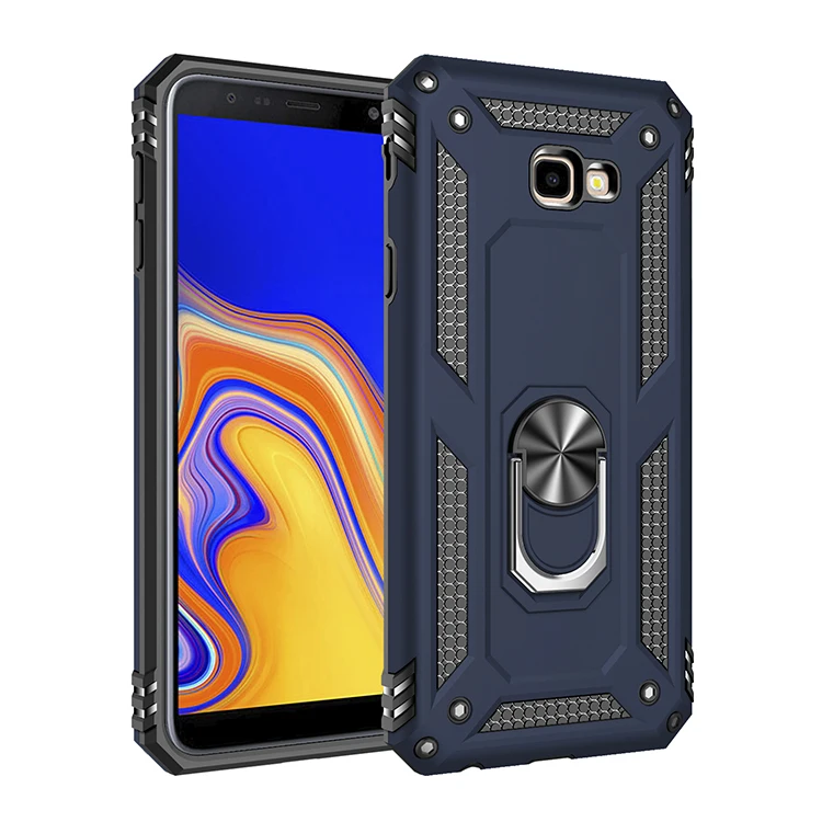 Для Galaxy J4 Core J410 SM-J410F сверхпрочный прочная армированная подставка чехол для samsung Galaxy J4 Core SM-J410FN J410G J4Prime - Цвет: Navy Blue