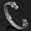 Stainless Steel Dragon Bracelet Vintage Viking Cuff Bangle Opening Size Adjustable Animal Men's Charm Jewelry Wristband Gift New ► Photo 2/6