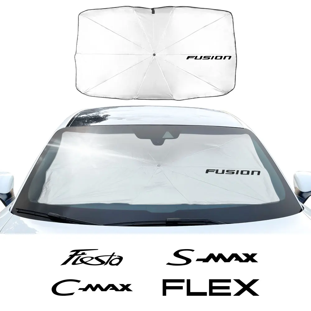 Canvcle 5-Piece Sunshade Set For Ford Ranger 4-Door (2019-2026) - Windshield & Window Sun Visors, Black - View #8