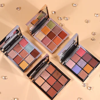 

NOVO 9 Color Eyeshadow Pearl Pearlescent Light Matte Micro Flash 9 Color Eyeshadow Earth Color 5299