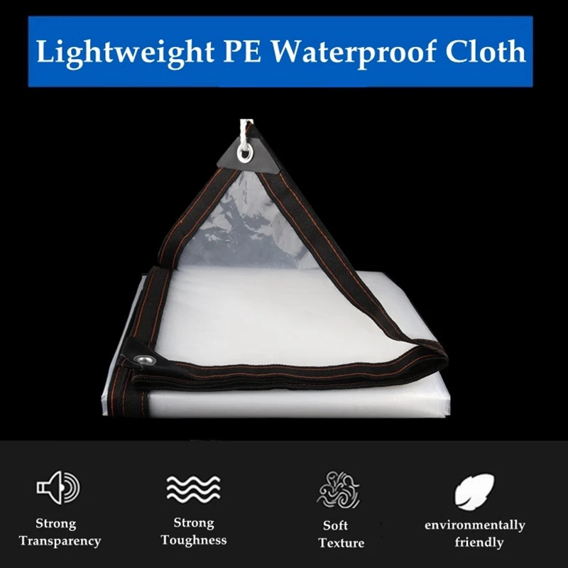 Lona Impermeable de PE transparente Para exteriores, pérgola de jardín de tamaño personalizado, Toldos a prueba de lluvia Para plantas, red Impermeable