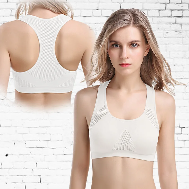 Women Absorb Sweat Sports Bra Athletic Running Gym Fitness Seamless Padded Tanks Tops QL Sale