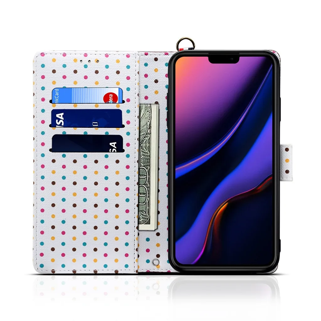 Чехол для Iphone 11 Pro 5,8 дюймов, стильный элегантный кожаный мягкий чехол, защитный чехол, откидная крышка, чехол со слотом для карт