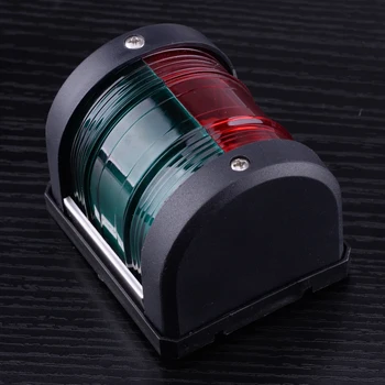 

Marine 12V 100mA Bi-Color Red Green ABS Plastic Housing Navigation Side Light Bow Light Boat Yacht Waterproof