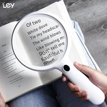 

High Times Optical Illuminated Magnifying Glass with 14 LED Light Diameter 130mm Loupe Magnifiers Reading Glasses Magnification