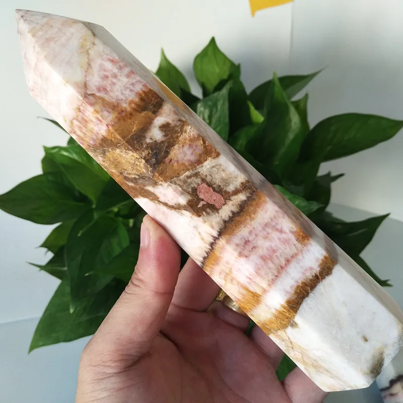 No.2 202mm 671g Большой камень палочка ТОЧКА натуральный Рододендрон Кристалл украшенный обелиском и шестигранный кристалл точка целебные кристаллы - Цвет: No.2 202mm 671g