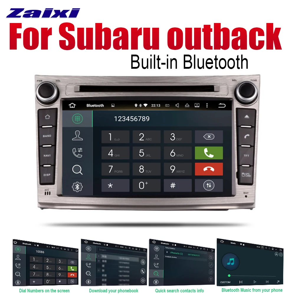 Top ZaiXi Android Car GPS DVD Navi for Subaru outback Legacy 2009~2017 player Navigation WiFi Bluetooth Mulitmedia system audio 5