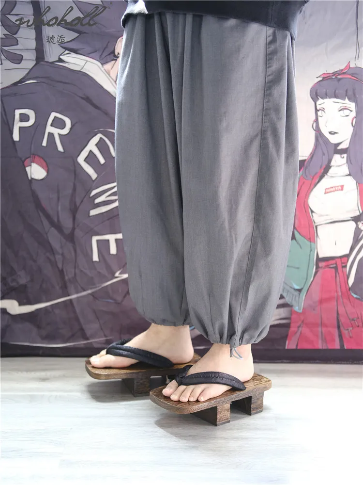 Japanese Geta Wooden Clogs Sandals Cosplay Shoes Flip Flops for Men Women