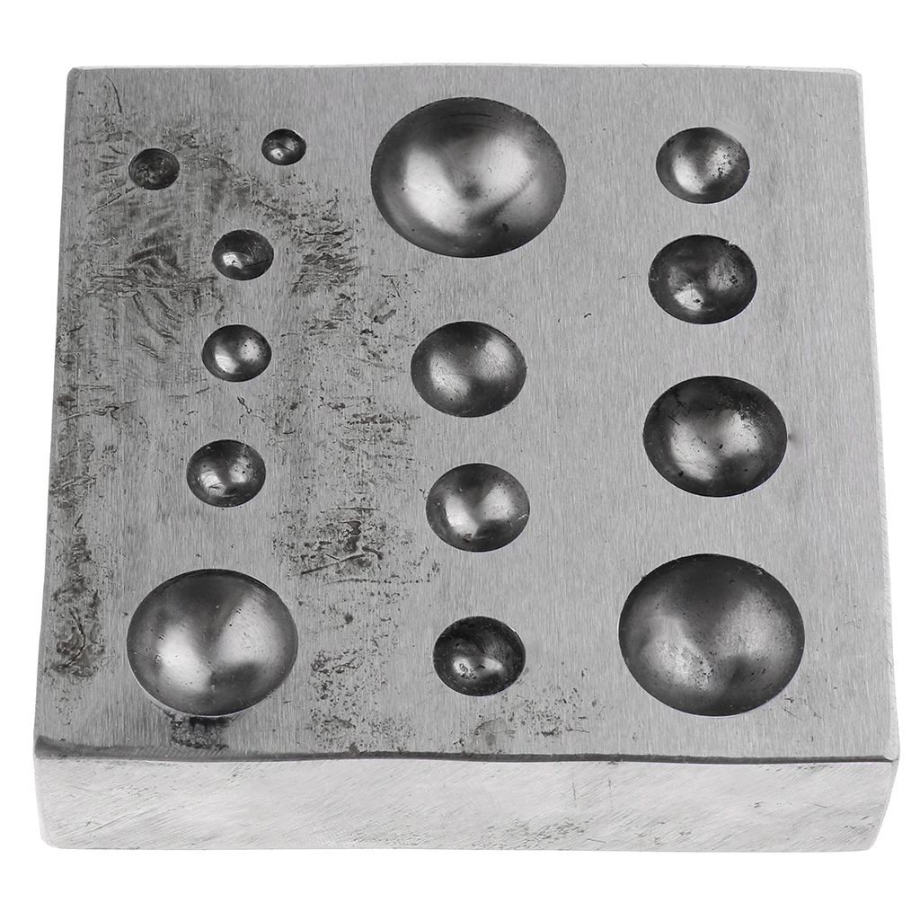 

Metal Steel Jewelers Dapping Block Jewelry Forming Round Cavities High Polished Pits