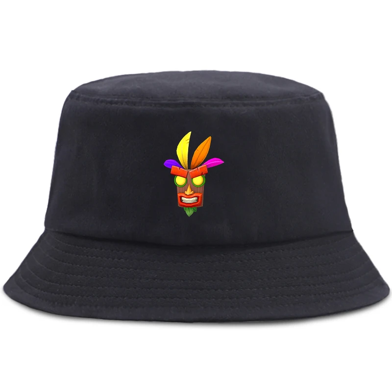 

Fashion Women Men Kids Panama Bucket Cap Game Crash Bandicoot Bucket Hat Student Hip Hop Sunscreen Sun Cap Fishing Hat