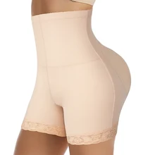  Women High Waist Lace Butt Lifter Body Shaper Tummy Control Panties Boyshort Pad Shorts Hip Enhancer Shapewear 