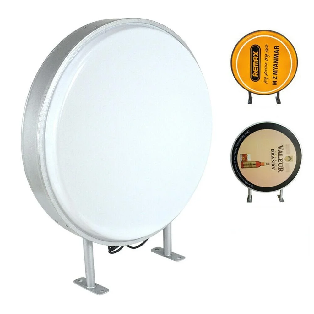

24" Double Sided Round Outdoor/Indoor Light Box LED Sign for Retail Advertising