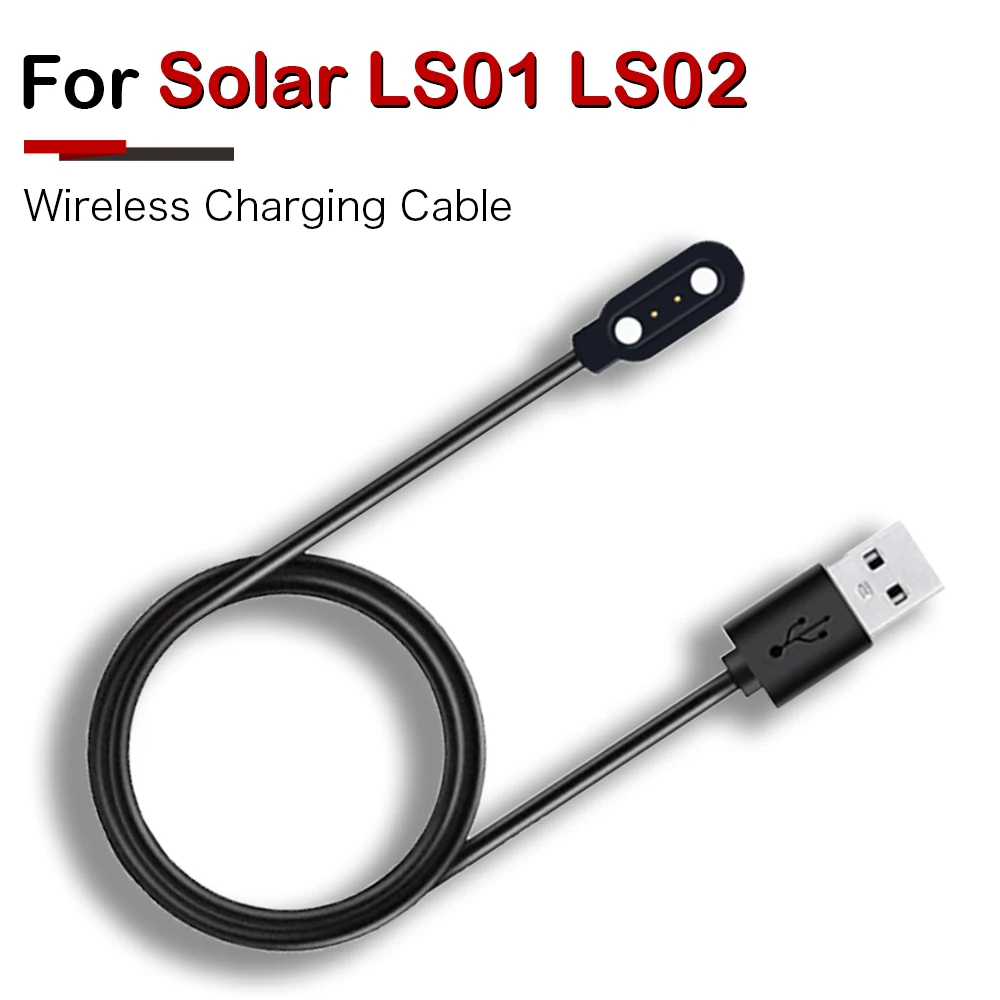 USB Magnetic Charger Cradle Safety Fast Charging Power Cable For Xiaomi Haylou Solar LS01 / LS02 Smart Watch Cable Accessories
