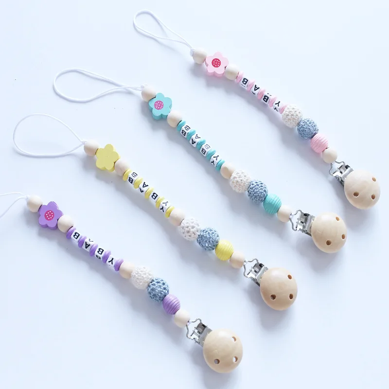 

Cartoon Fork Infants Lettered Chain Wooden Color Molar Anti-out Fork Lettered Fork