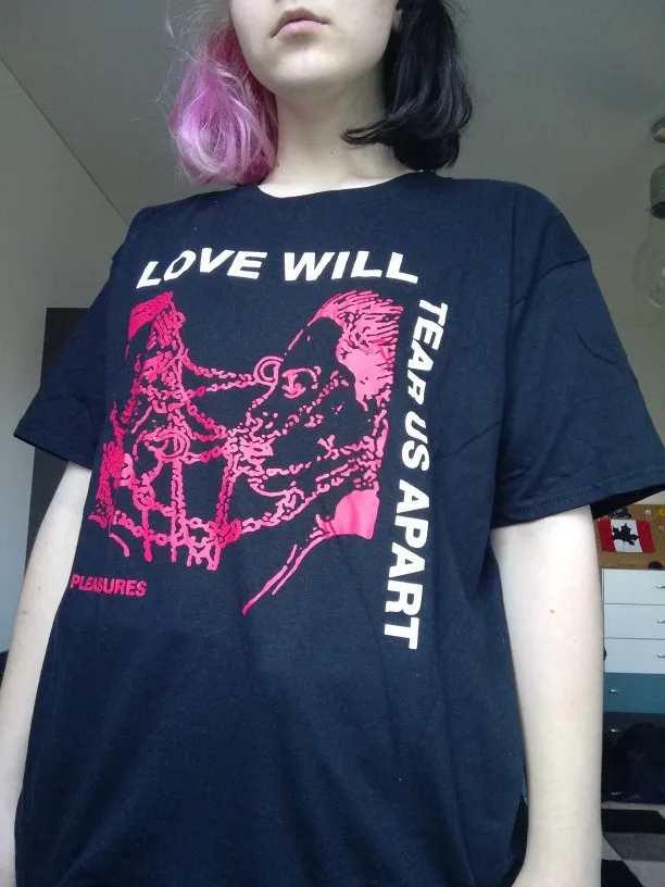 

sunfiz HJN T Shirt Hot Topic Sleeve Women Crew Neck Love Will Tear Us Apart Short Sleeve Compression T Shirts