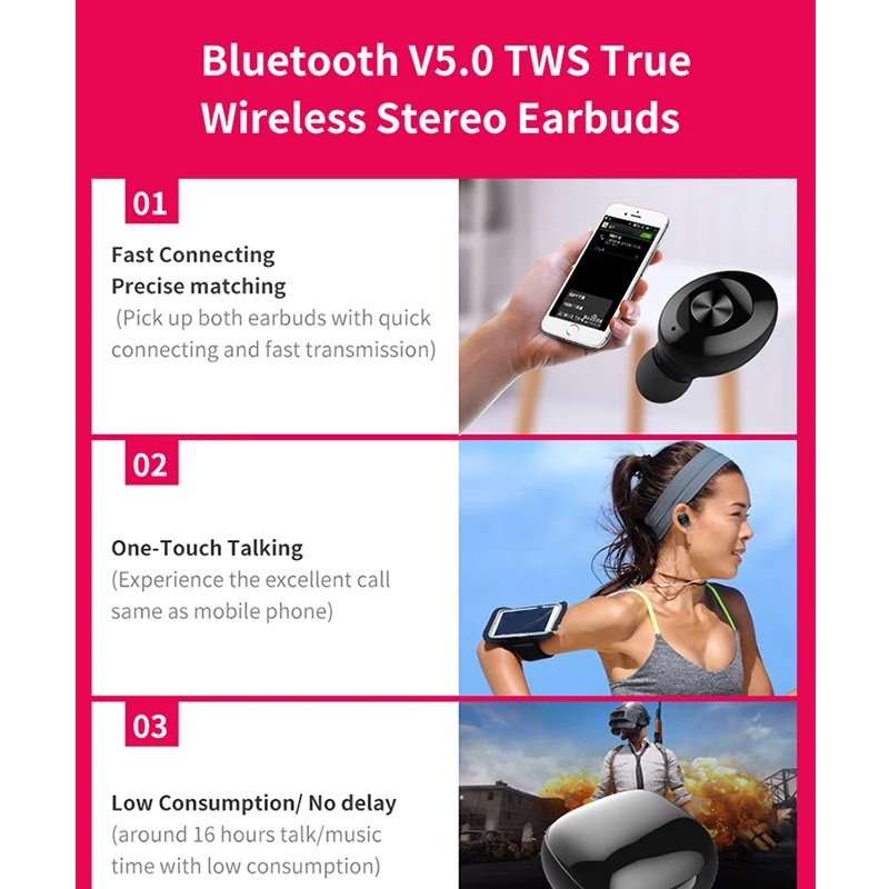 XG 12 TWS Bluetooth V5.0 наушники стерео беспроводные Earbus HIFI Звук спортивные наушники Handsfree игровая гарнитура с микрофоном для телефона