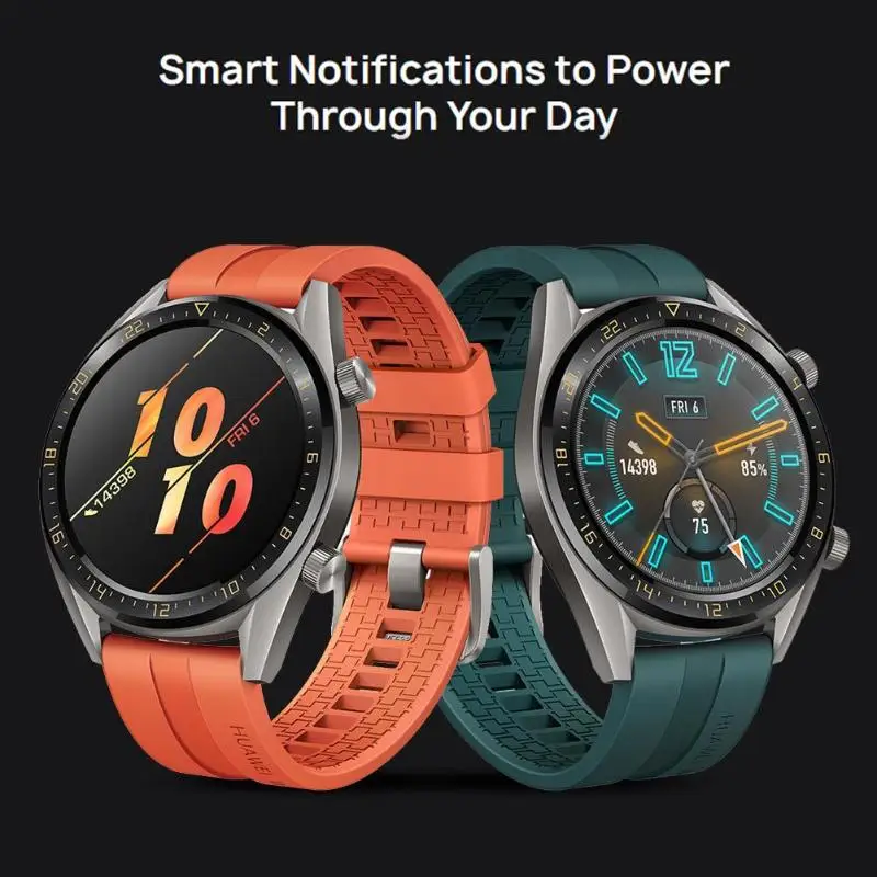 HUAWEI WATCH GT GPS умные спортивные часы с 1,39 дюймовым AMOLED красочным экраном умный Шагомер напоминание о частоте пульса трекер