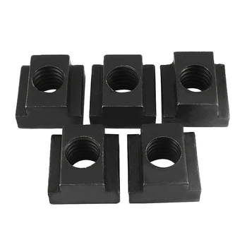 

Promotion! 1/2-inch Steel T-Slot Nut Black Oxide Plated Grade 8.8 Tapped Through 5pcs